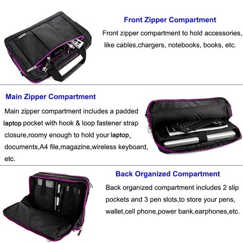 VanGoddy Tablet Backpack Messenger Bag Case For 12.4" Samsung Galaxy Tab S9 FE+ - Picture 3 of 16