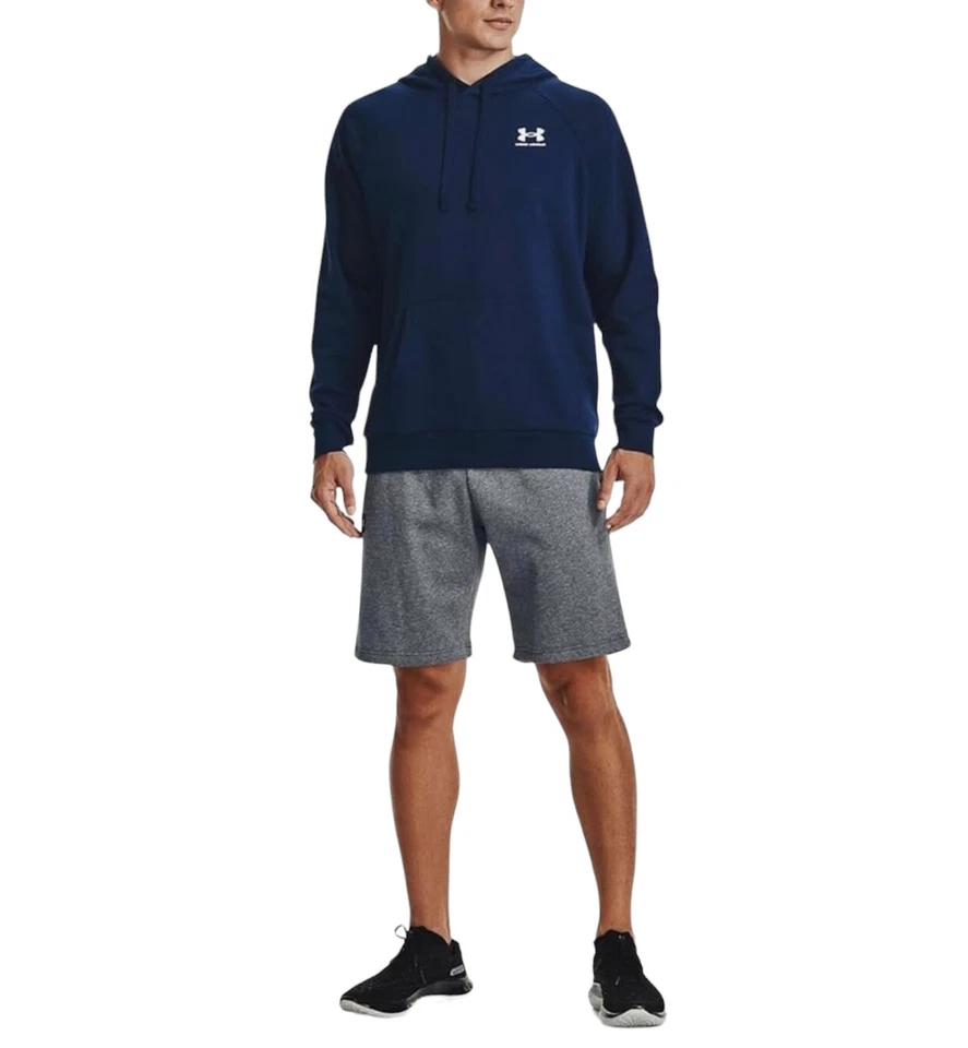 Sudadera con capucha Under Armour para hombre UA Rival polar algodón azul academia 1366723 Foto 4 de 4