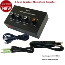 MEQ-3 3-Band Equalizer Microphone Amplifier Dynamic Mic Preamplifier 0-20dB tp1