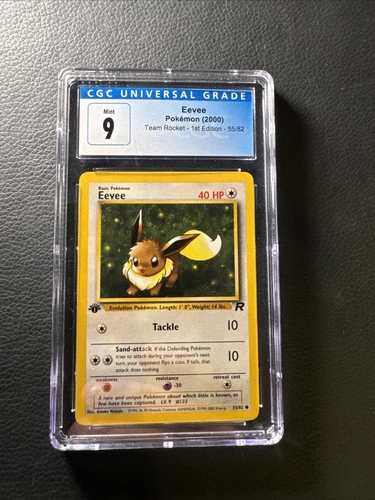 Eevee pokemon (2000) team rocket- 1st edition - 55/82 cgc 9