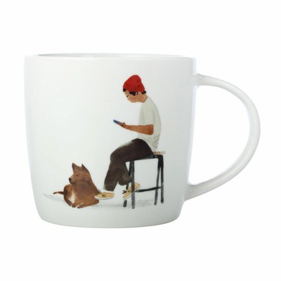 Maxwell & Williams Becher BFF - Cafe Waiting, Tasse, Porzellan, 400 ml