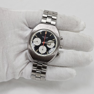 Vintage Waltham Chronograph Panda Dial B418 Black Dial Valjoux