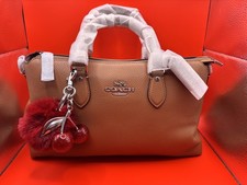 NWT Coach Georgia Satchel Bag in Light Saddle/ Silver CR156