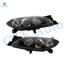 Pair Of 2 Front Left-right Headlights Assembly For 2004-2009 Mazda 3 Sedan
