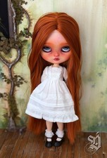 OOAK Blythe Custom Doll By Amber Carr Dollinquent Sad Eyes Girl Icy