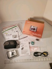 Canon PowerShot A520 4.0MP Silver Digital Camera Bundle 4x Zoom Tested A+