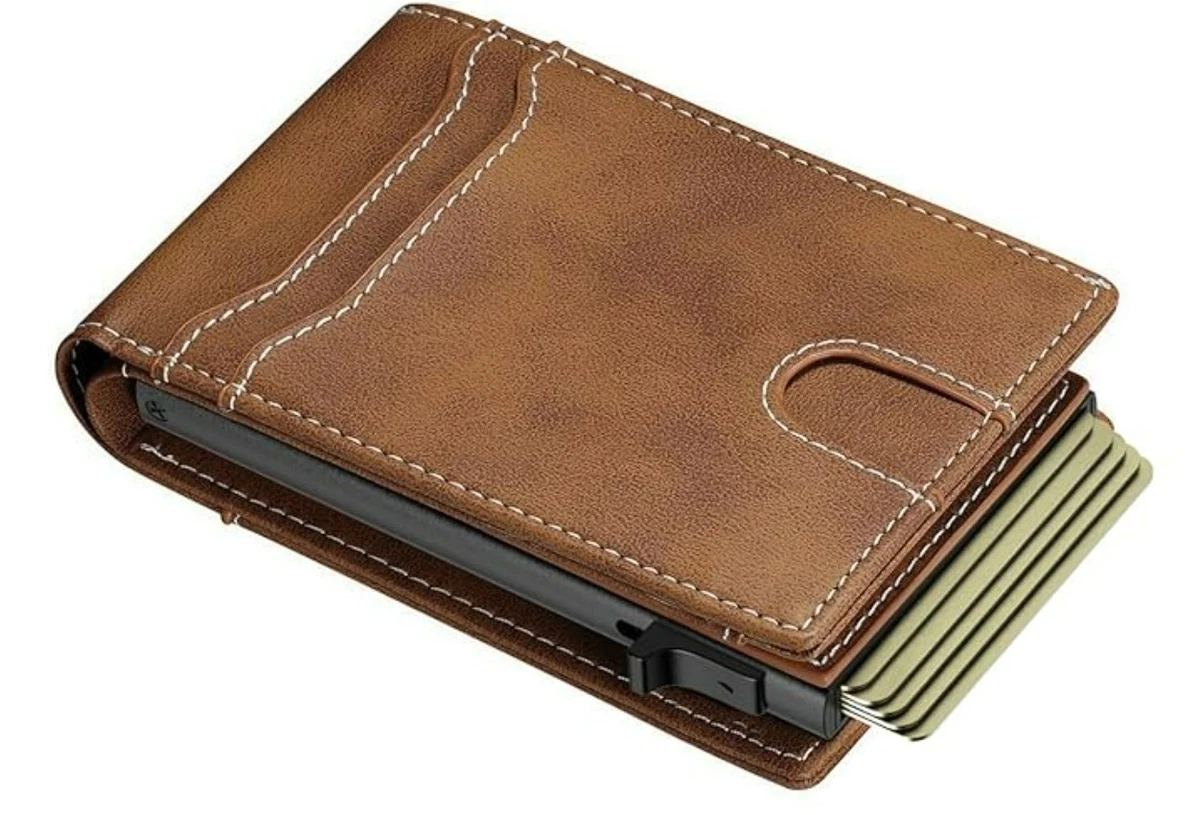Portafoglio RFID Block STARHIDE SERMAN BRANDS Portafogli Da Uomo Con Tasca Frontale Minimalista In Portafoglio Minimalista Fermasoldi