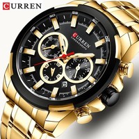 CURREN Luxury Sports Quartz Mens Watch Waterproof Chronograph Wristwatch