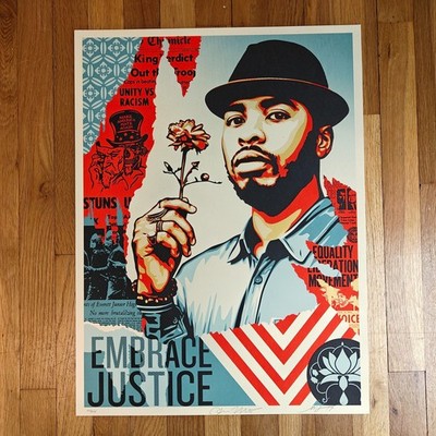 Shepard Fairey Obey Giant Embrace Justice 2017 Signed Numbered Print Poster