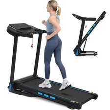 NEW 3.5HP 10MPH Hydraulic Auto Foldable Electric  Incline Treadmill Bluetooth