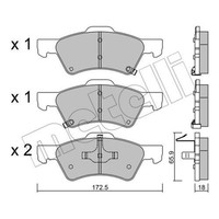 Metelli BremsbeläGe Bremsbelegsatz Vorne FüR Chrysler Voyager IV