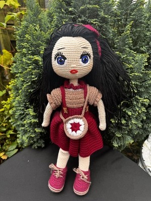 Amigurumi Stoffpuppe Bio Baumwolle handgehäkelt 46 cm hypoallergen
