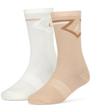 JORDAN DIAMOND LOGO CREW SOCKS 2 PACK YOUTH 5Y-7Y