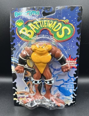 RARE 1992 Just Toys Ltd Tradewest Battletoads Pimple Bend-Ems Figure NEW SEALED