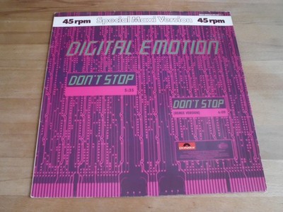 12'' MAXI SINGLE  DIGITAL EMOTION  -  DON´T STOP     POLYDOR   RECORDS