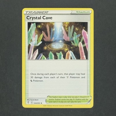 Pokémon Card, Crystal Cave, 144/203, Uncommon, Evolving Skies, NM/M