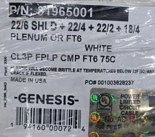 Genesis 3196 18/4C+22/3P+22/4C+22/2C Plenum Access Control Cable White /50ft