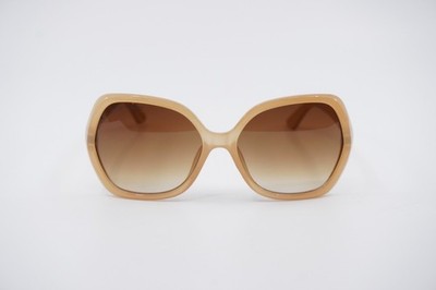 Blue Planet Eyewear Tinted Oversized Sunglasses Bamboo Wood Clear Frame VGC