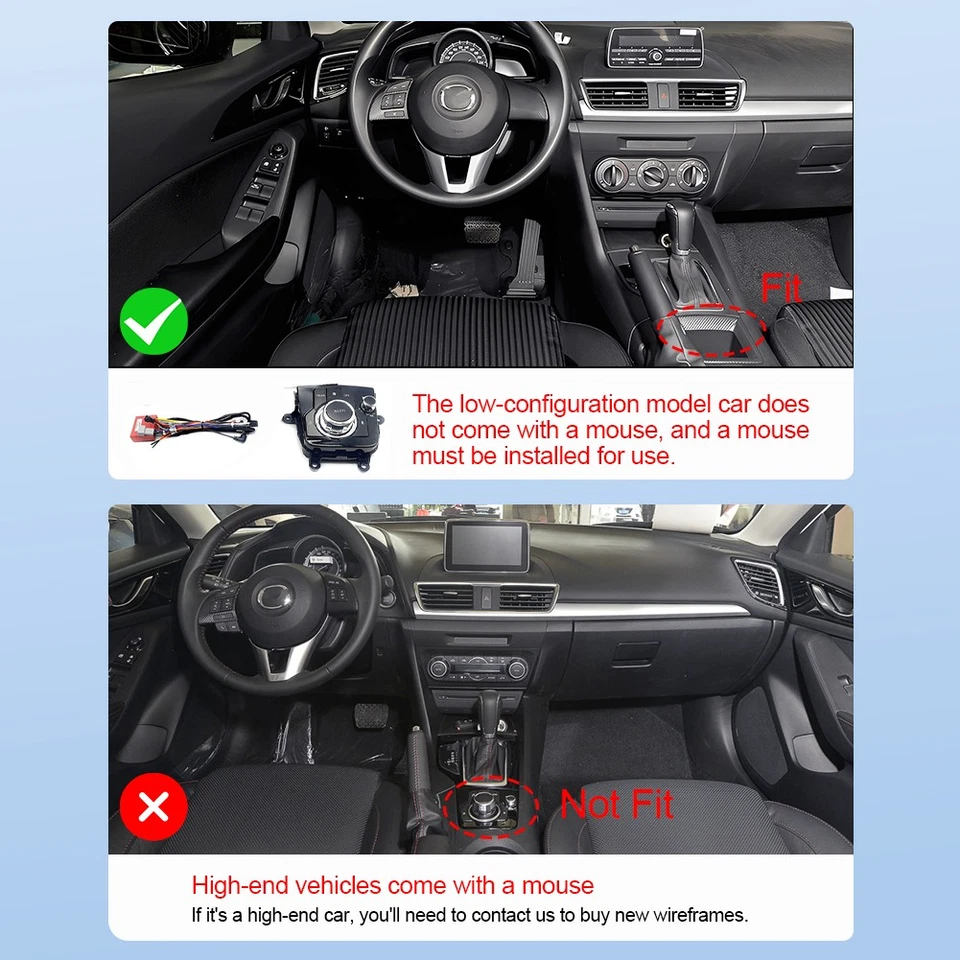 For Mazda 3 2014-2019 GPS Navigation Android 13 Car Stereo Radio Fit for Carplay Foto 2 de 4