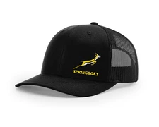 Springboks Trucker Hat – Embroidered Rugby Cap, South Africa Fan Gift