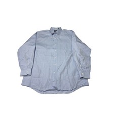 VTG 90s  Lands End Mens Pinpoint Oxford Shirt  Blue Cotton Button Down 16/33