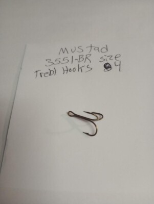 Anzuelo Mustad In-Line Treble 1/0 DuraSteel - Tiendas de pesca