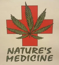 NATURE'S MEDICINE  POT WEED MARIJUANA LEAF MARY JANE  SHIRT #MJ-15