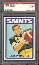 1972 Topps Football #14 Dave Parks PSA 9