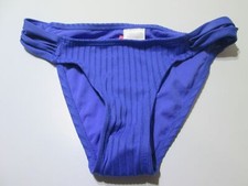 NWT Xhilaration Womens Size XS Bikini Bottom Royal Blue Cheeky Ribbed Swimwear