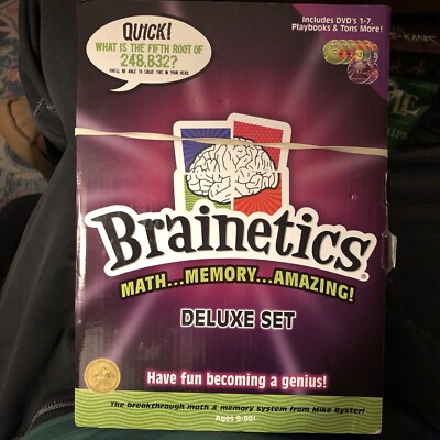 BRAINETICS DELUXE SET DVD's 1-7 Math Memory AGES 9-99 Complete (MSRP $179)