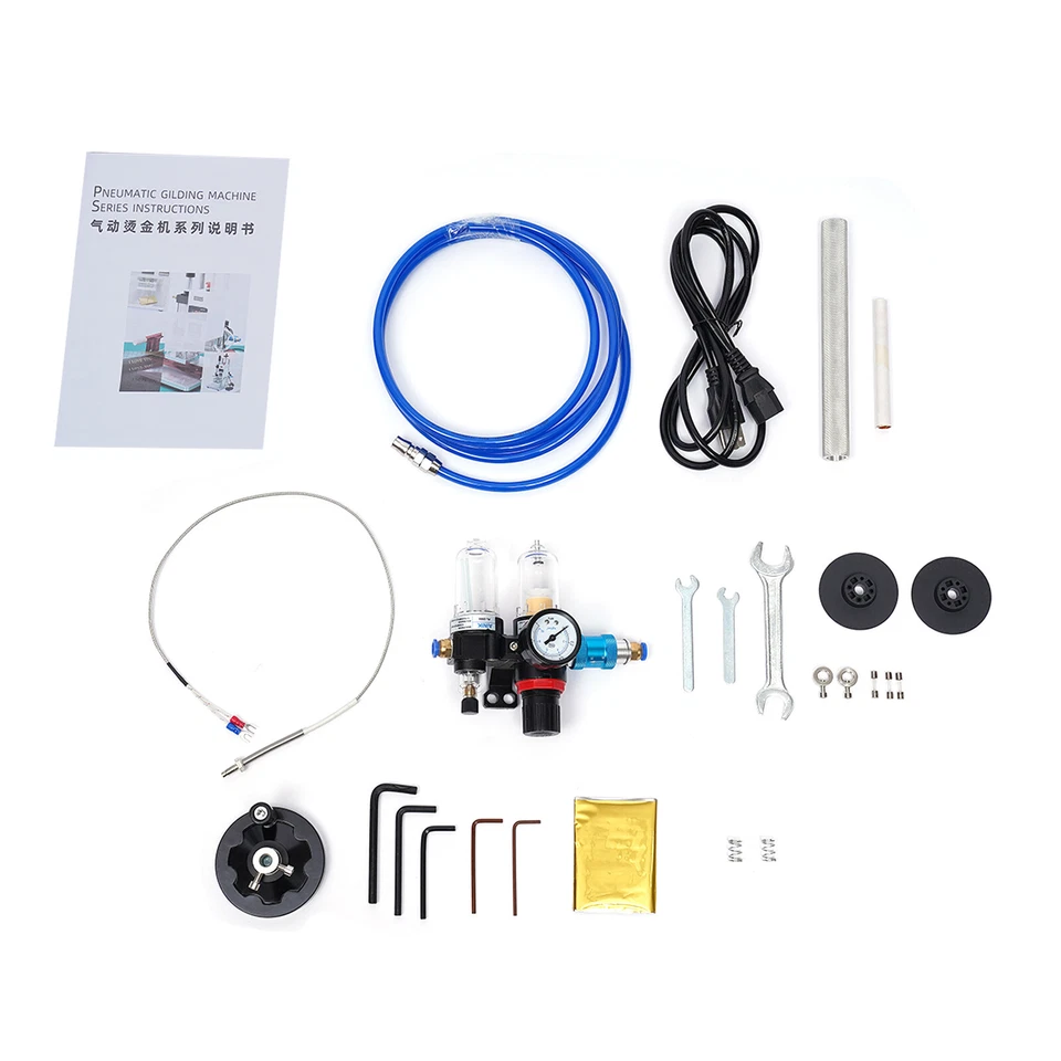 Máquina de estampado en caliente 550 W neumática neumática para prensa de cuero con logotipo de PU 8x10 cm Foto 4 de 4