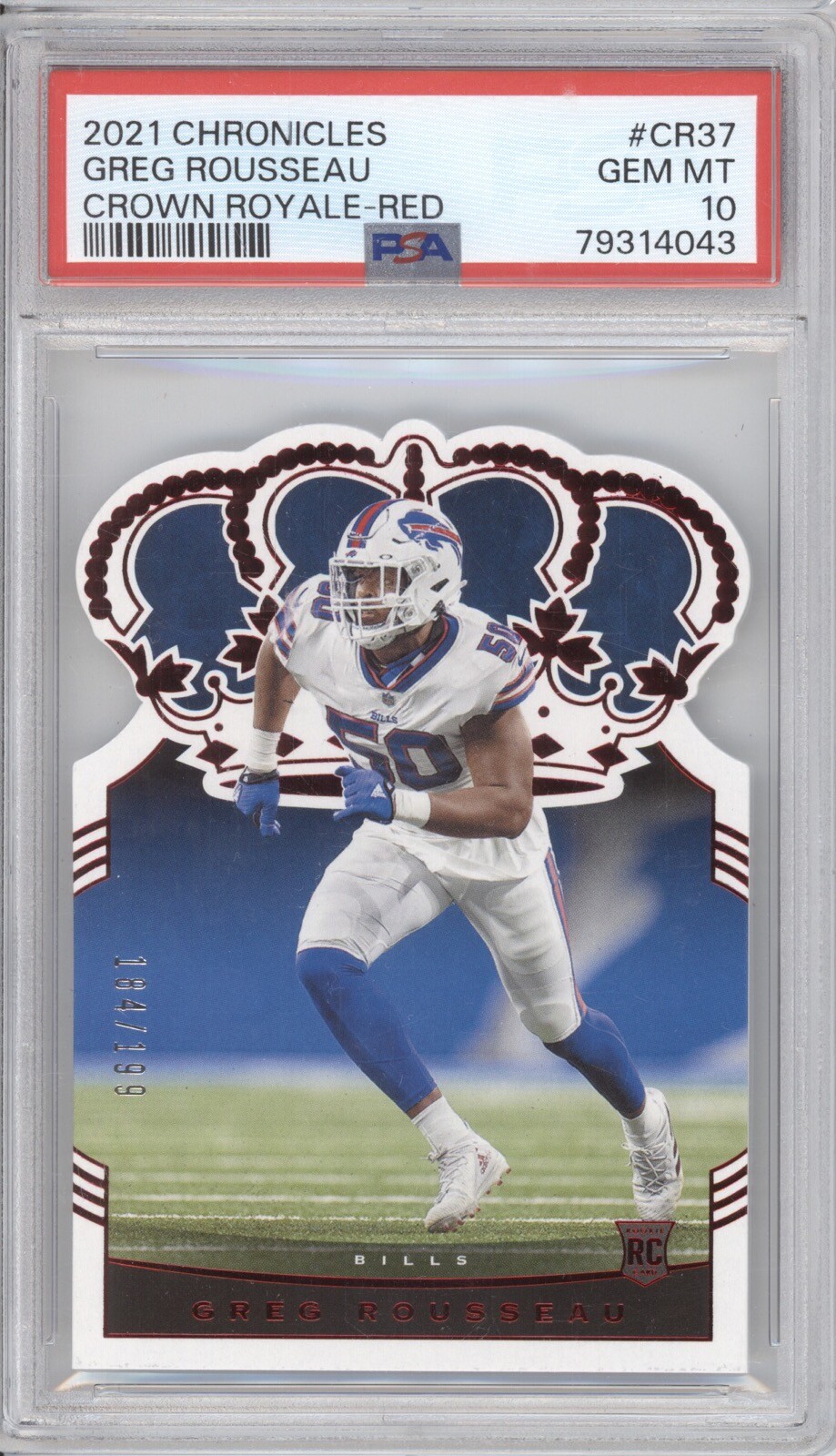 Gregory Rousseau Panini Chronicles Crown Royale #CR37 Red
