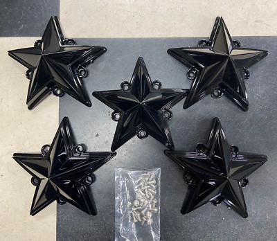 5 pc. KMC Wheels Gloss Black Custom Wheel Center Caps Star # XDSTAR / S1004-04