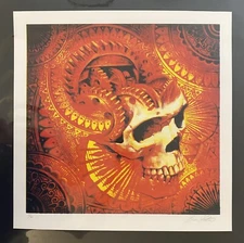 Enigma 2013 Beau Stanton Limited Print Signed Skull Gears Rare