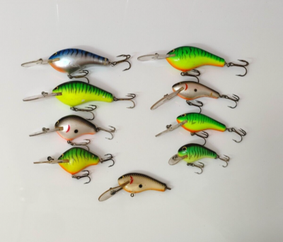 9) Vintage Bagley Balsa Crankbait Fishing Lures Lot of 9 | eBay