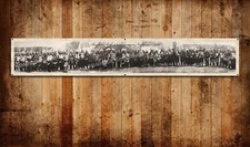 Buffalo Bill & American Indians Vintage Style Panoramic Photo Banner 72"x12"