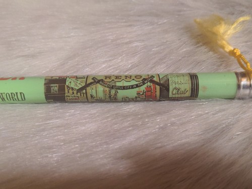 VINTAGE Jumbo Pencil * Reno. Nevada Souvenir * Green * 10.75" * 1980s! - Picture 2 of 6