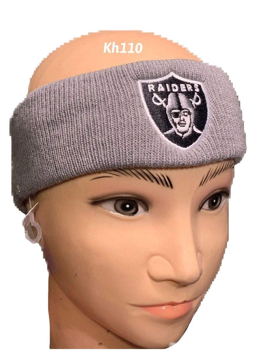 NFL Oakland Raiders Knit Head Band Ear Warmer Gray Color
