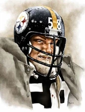 Jack Lambert Pittsburgh Steelers 8 X 10 Giclee by James Byrne Series 4