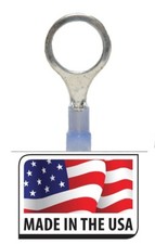  50 16-14 BLUE NYLON RING TERMINAL 1/2" SIZE ELECTRICAL CONNECTOR Made In USA