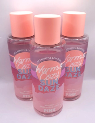 VICTORIA'S SECRET PINK WARM & COZY SUN DAZE BODY MIST 8.4 FL OZ (SET OF 3)
