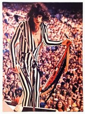 AEROSMITH~STEVEN TYLER LIVE~ORIG 1976 POSTER~FULL PAGE MAGAZINE PINUP CLIPPING