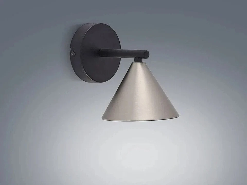 Applique da parete vintage metà secolo spina cono finitura ottone annerito luce - Immagine 3 di 4