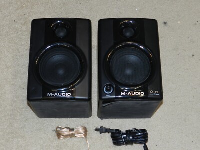 M-Audio Studiophile AV-40 Desktop Speakers Studio Monitors TESTED WORKS