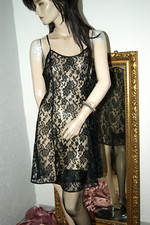 SPITZEN - Negligee * Nachthemd * Nachtkleid * Babydoll schwarz PALOMA Gr. 36/38