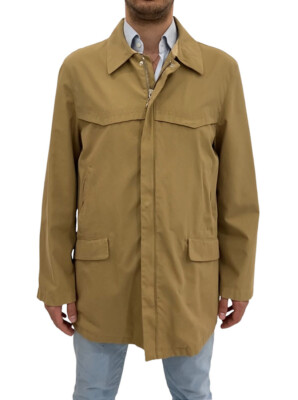 Mens BOND STREET Summer Jacket, Dark Beige Size 50 Regular Cotton Blend. 