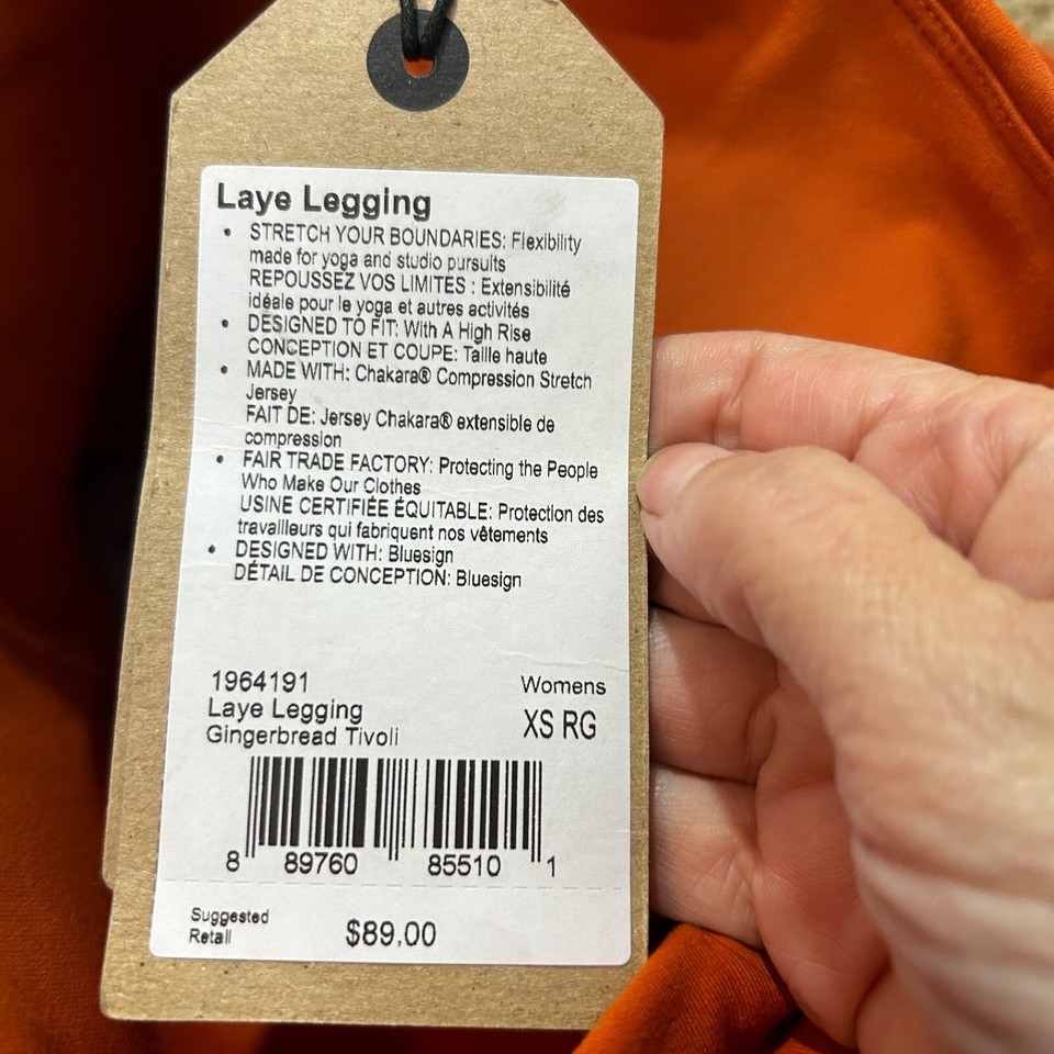 Prana Laye Leggings New Women’s Size XS NWT Gingerbread Tivoli Brand