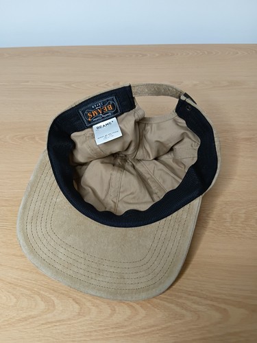 Beams Plus + Suede Cap Hat Size One Size Beige Pigskin Adjustable - Picture 14 of 17