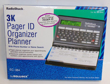 Programador de agenda telefónica electrónica Rolodex Radio Shack planificador de la vieja escuela por EC-384