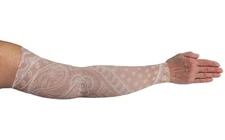 DAISY TAN Compression Sleeve by LYMPHEDIVAS, Gauntlet Option, ANY SZ & LEVEL New